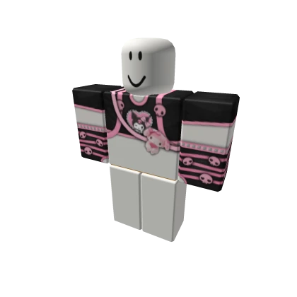 Pink and black y2k cute goth shirt