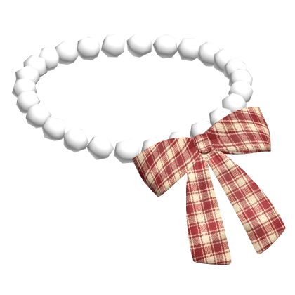 Igari Red Plaid Necklace