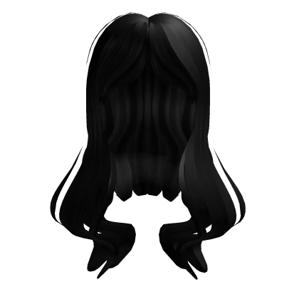 Dark Black Flowy Princess Hair 