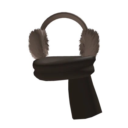 Brown Winter Earmuffs + Scarf