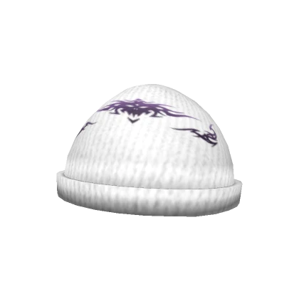 White Goth Y2K Beanie