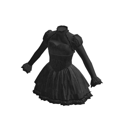 ♾️ Gray ruffled goth corset dress 