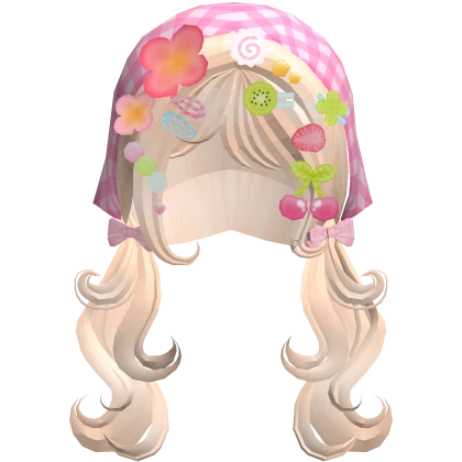 igari harajuku wispy pigtails w/ charms (blonde)