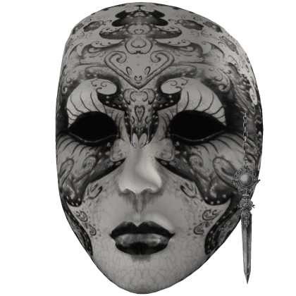 Venetian Vintage Women's Mask White
