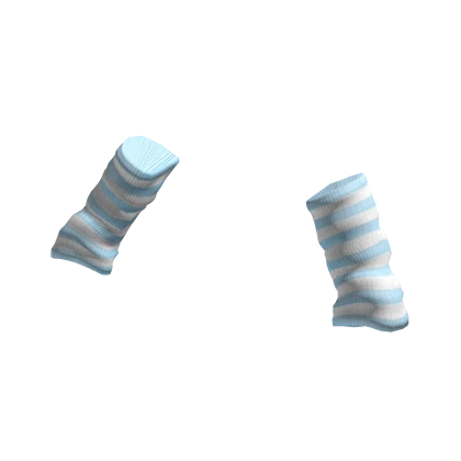 Striped Blue Arm Warmers