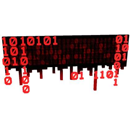 Red Glitched Binary Bar