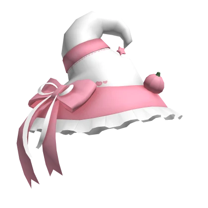 ♡ Halloween Spooky Pink and White Witch Hat 