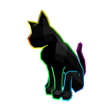 Cartoony Rainbow Cat (L)