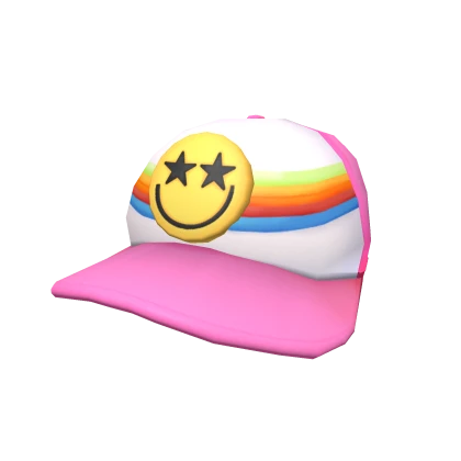 Pink Preppy Star Smile Cap