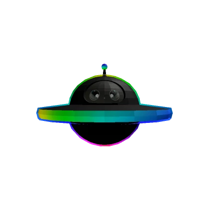 Cartoony Rainbow UFO (Mini)