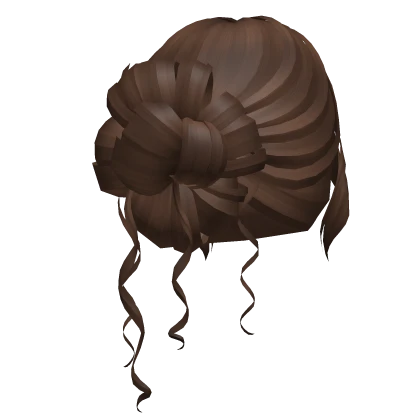 Curly Pulled Back Loose Updo Bun (Chesnut Brown)