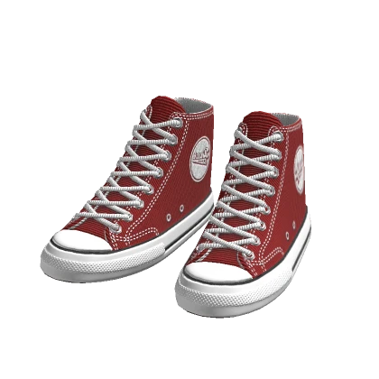 Dark Red Canvas Shoes