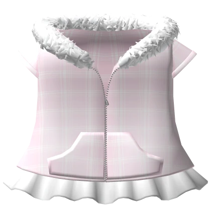 cute plaid hoodie & mini skirt 3.0 - pink