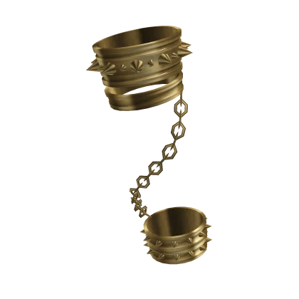 [ pbr ] Gold Leg Cuffs & Chain [ Round ]
