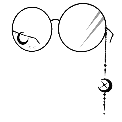 Black Starlight Moon Glasses