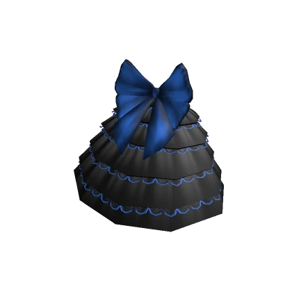 Gothic Vampire Ruffle Skirt - Blue