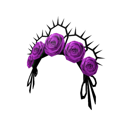 Gothic Vampire Rose Crown - Purple