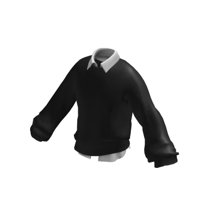 💗SWEATSHIRT LAYERED SHIRT_BLACK