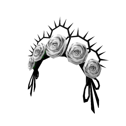 Gothic Vampire Rose Crown - White