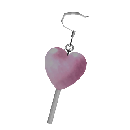 Pink Sweet Heart Lollipop Earrings