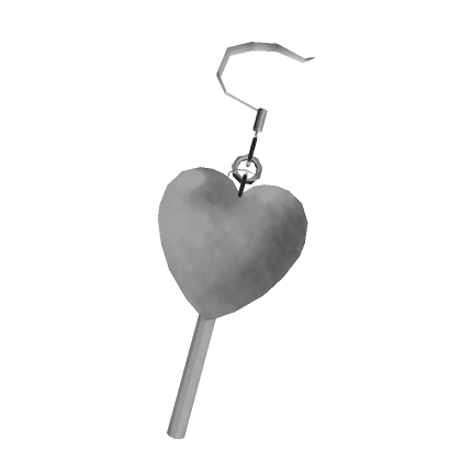 White Mint Sweet Heart Lollipop Earrings