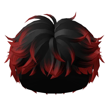 Wavy Full Messy Boy Hair (Black to Red)