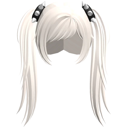♡ FREE : platinum messy scene pigtails w/ spikes