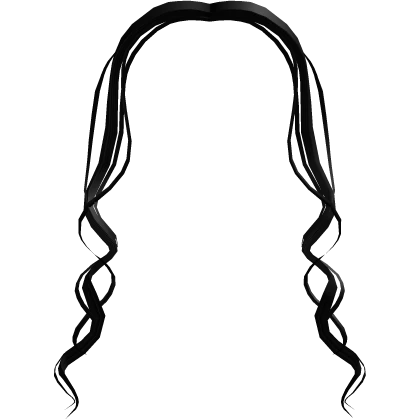 Black Curled Front Strands