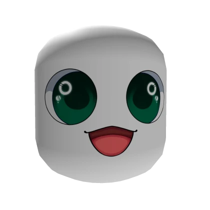 Fish Face Mask || Green Variant || Solid White