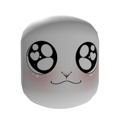 Bunny Face Mask || Black Variant || Solid White