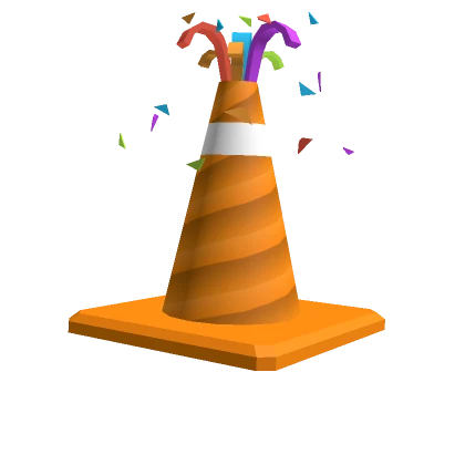 Orange Traffic Cone Party Hat