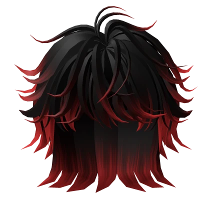 🍀Messy Wavy Hair Cut (Red&Black)