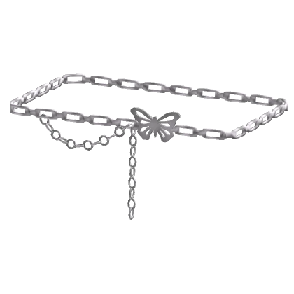 Y2K Silver Chain Butterfly Belt 3.0