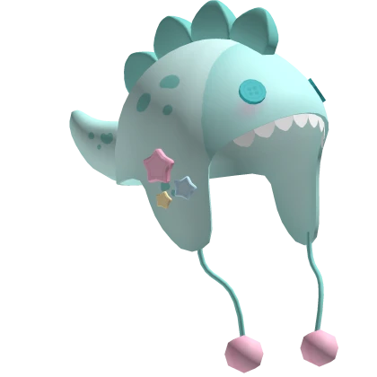silly blue dino decora beanie