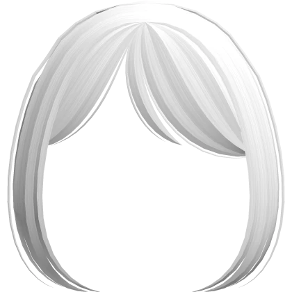 baby side swept cute bangs in white