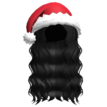 Christmas Santa Wavy Hair (Black)