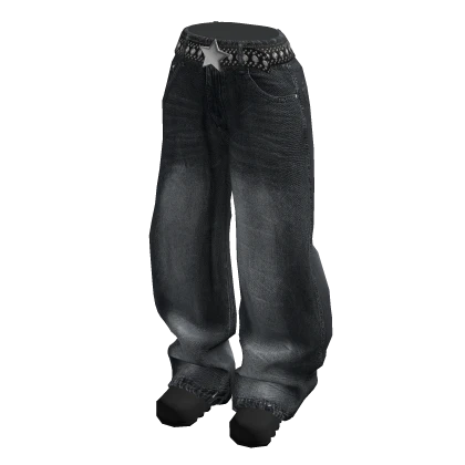 Indigo Grunge Baggy Jeans