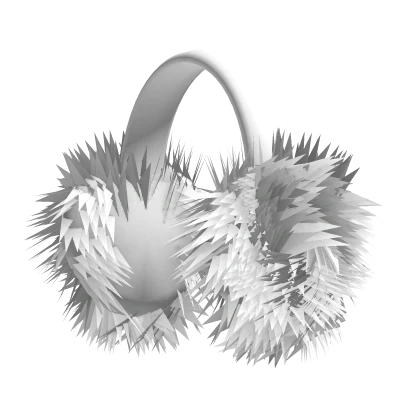 white fuzzy chunky earmuffs