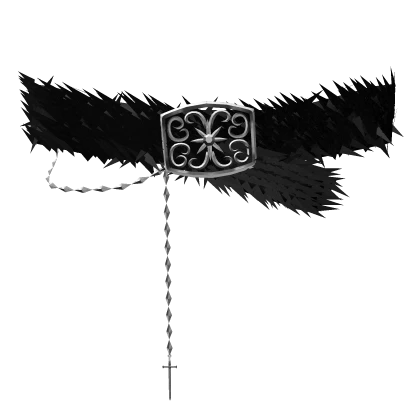 Black Fur Winter Chic Silver Belt - 1000GAiA