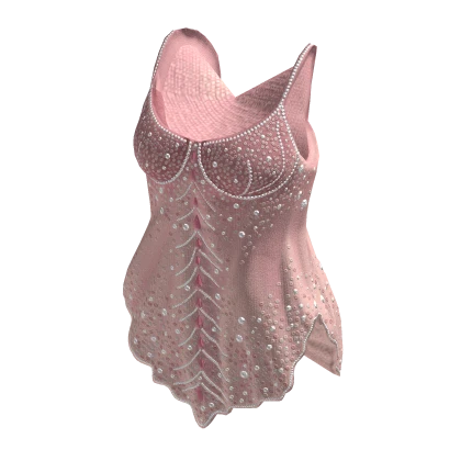 Pink Glitter Petal Cami