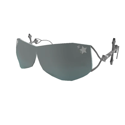 Y2K Silver Cross Cross Glasses