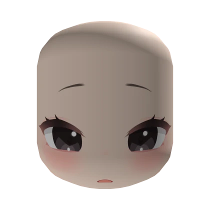 Kawaii Surprised Chibi Face (Pale)