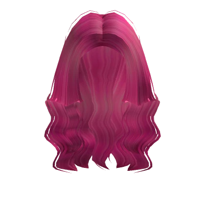 Wavy Over the Shoulder Hair in Hot Pink