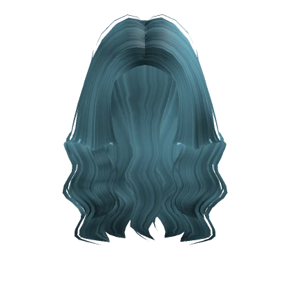 Wavy Over the Shoulder Hair in Blue