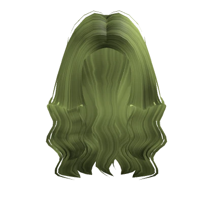 Wavy Over the Shoulder Hair in Green