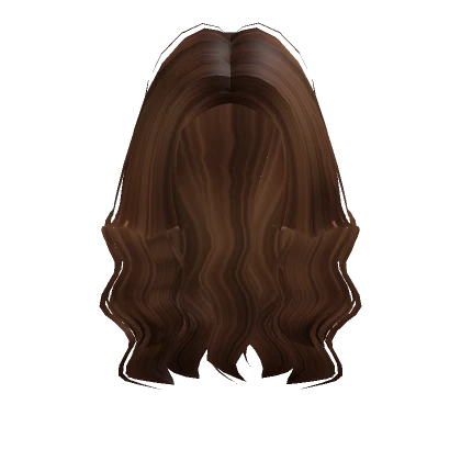 Wavy Over the Shoulder Hair in Brown Streaks