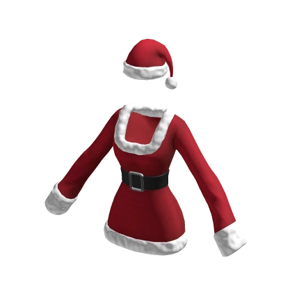 Christmas Cute Mrs. Claus Dress w/ Santa Hat