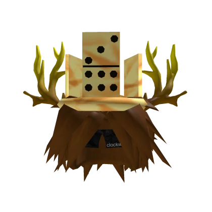 [⏳LIMITED] Brown Hair + Domino + Golden Antlers