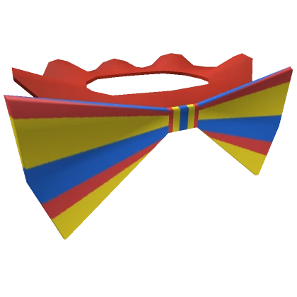 Rainbow Clown Bowtie