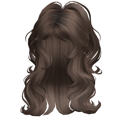 ♡ Voluminous Half up Half Down Waves (Brown)